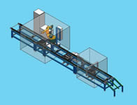 3D-CAD-Konstruktion eines Montagebandes mit Förderanlage – KREKO Konstruktionsbüro Weinstadt